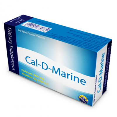 CAL - D - MARINE DIETARY SUPPLEMENT ( CALCIUM 600 MG + VITAMINE D3 200 IU ) 30 TABLETS 